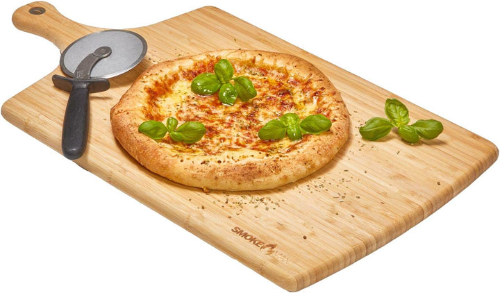 smokemax® L Plate Servierbrett (ca. 59x33x2cm), Schneidebrett, Designbrett aus natürlichen Bambushol