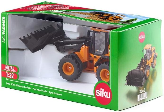 siku 3663, JCB 435S Agri Radlader, 1:32, Metall/Kunststoff, Orange, Frontladerwechselsystem