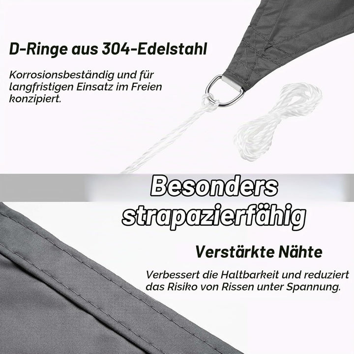 Sonnensegel Dreieckig Wasserdicht 4x4x4m Sonnenschutz Wasserabweisend PES Polyester Dreieck Segel mi