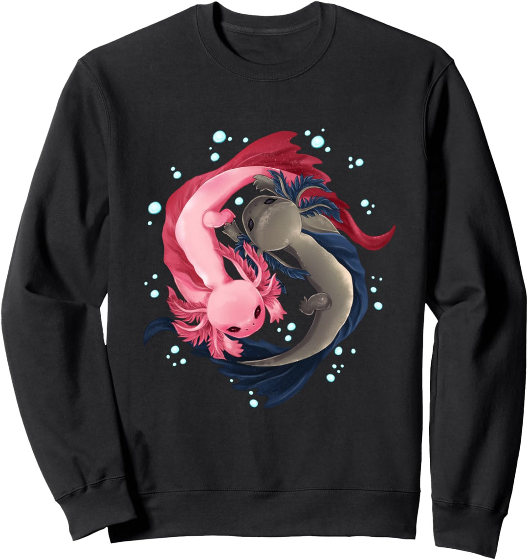 Axolotl Yin Yang Zen Mantra Sweatshirt