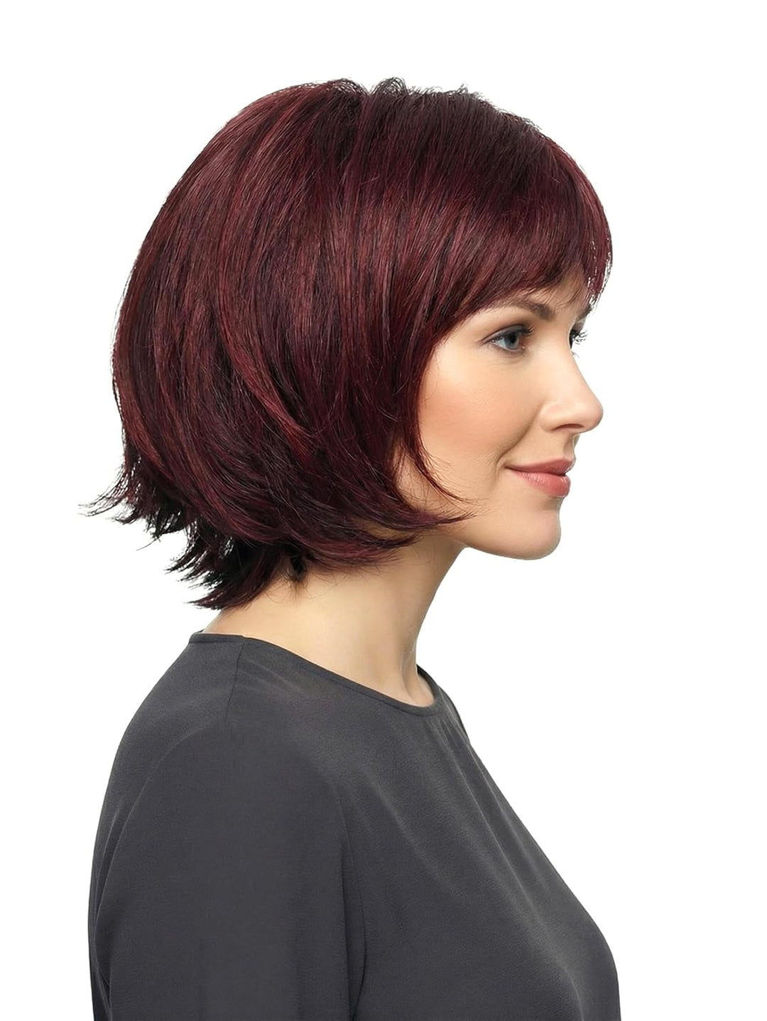 trendhair Perücke Maren aus hochwertigem Kunsthaar, wirkt wie Echthaar, in Auberginemix, Auberginemi