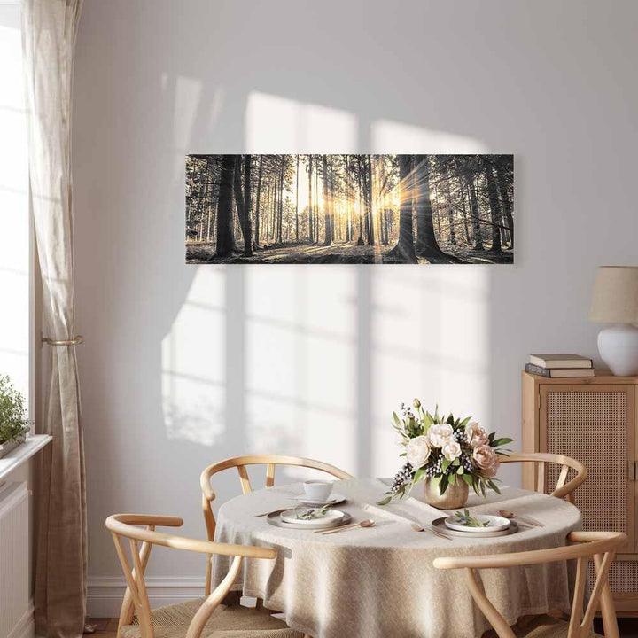 murando - Bilder Wald 150x50 cm Vlies Leinwandbild 1 tlg Kunstdruck modern Wandbilder XXL Wanddekora