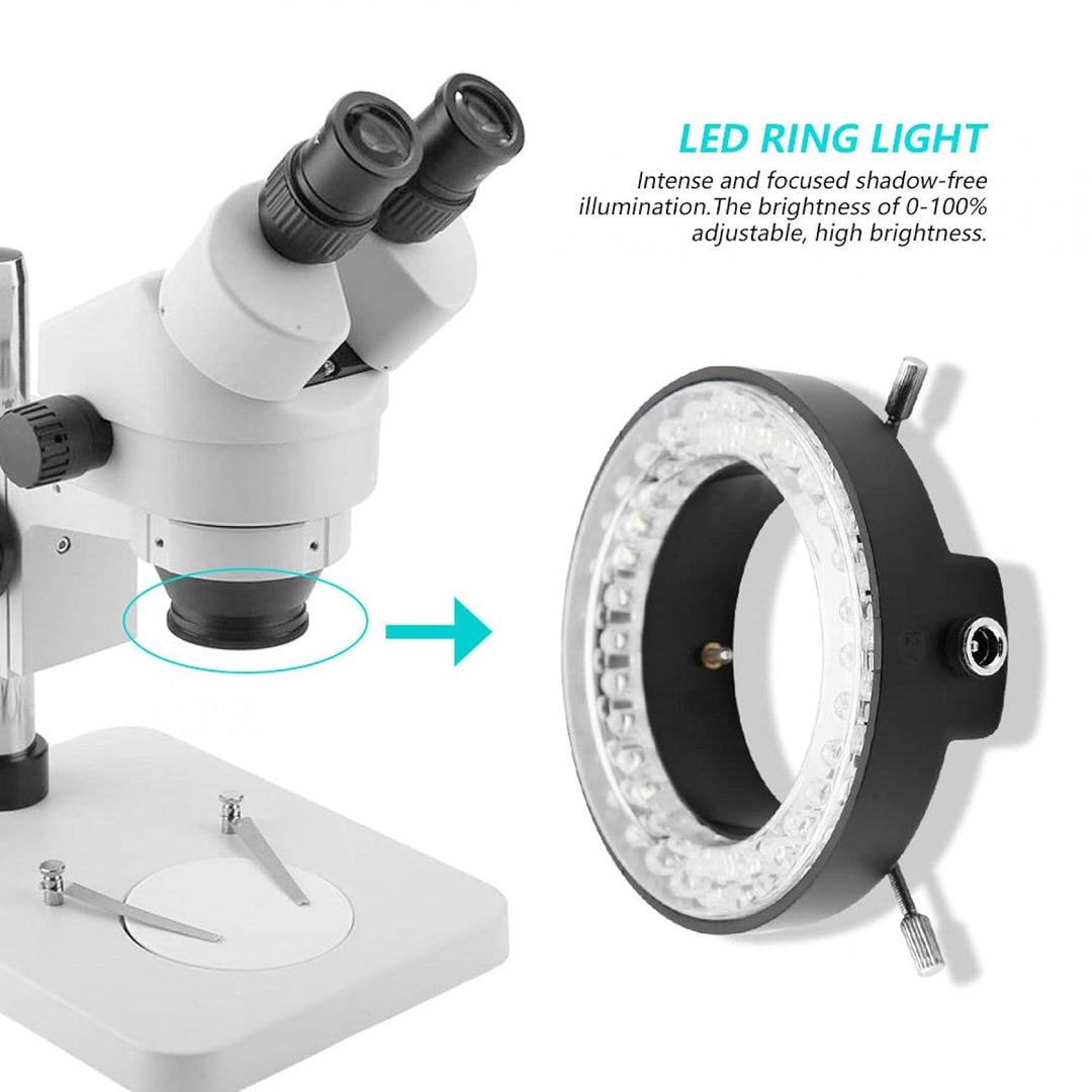 3,5 W LED-Mikroskop-Ringlicht, Mikroskope LED-Beleuchtungslampe Helligkeit Einstellbare Ringlampe Be
