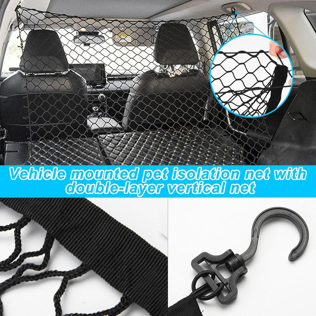 Schutzgitter Auto Barriere Trennnetz: Hundegitter Auto Hundeschutzgitter aus Polypropylen mit 4 Hake