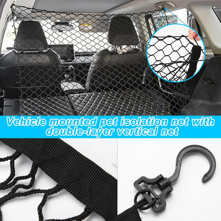 Schutzgitter Auto Barriere Trennnetz: Hundegitter Auto Hundeschutzgitter aus Polypropylen mit 4 Hake