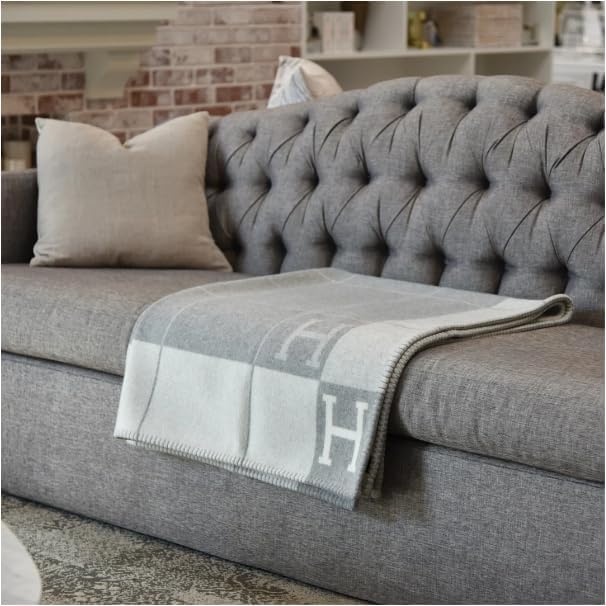 Luxusdecke aus Kaschmir & Wolle – Perfekte Kuscheldecke für Sofa & Sessel, Stilvoll und Wärmend, Ide