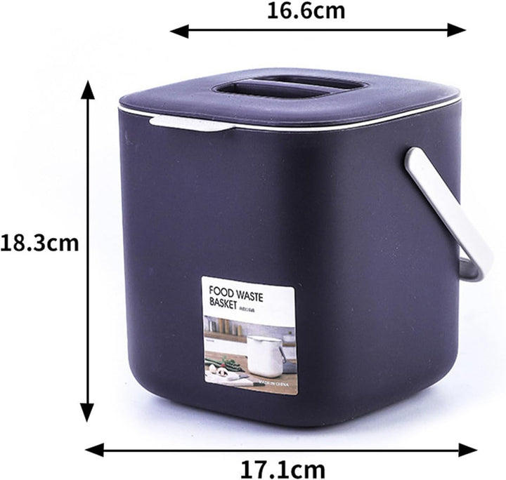 4L Komposteimer Küche mit Deckel & Griff – Geruchsdicht mit Aktivkohlefilter – Spülmaschinenfest Bio
