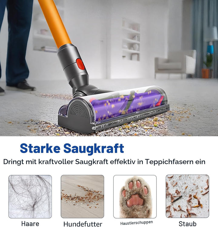 DAMAIYI Bürste Kompatibel für Dyson Staubsauger: V7, V8, V10, V11, V15 - Turbobürste, Zubehör, Ersat