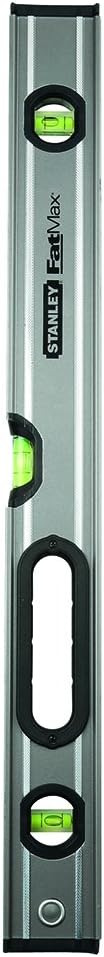 Stanley FatMax Wasserwaage (60 cm, Hohlprofilwasserwaage, vertikale / horizontale Libelle) 0-43-624,