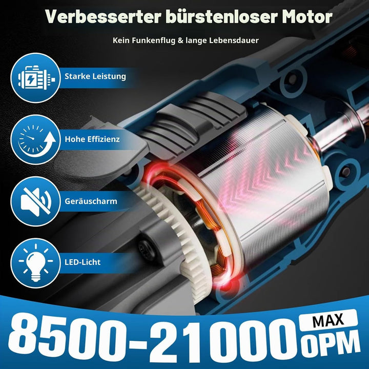Akku-Multifunktionswerkzeug für Makita Akku 18V Li-Ion – Oszillationswerkzeug mit 23 Zubehör,6 Einst