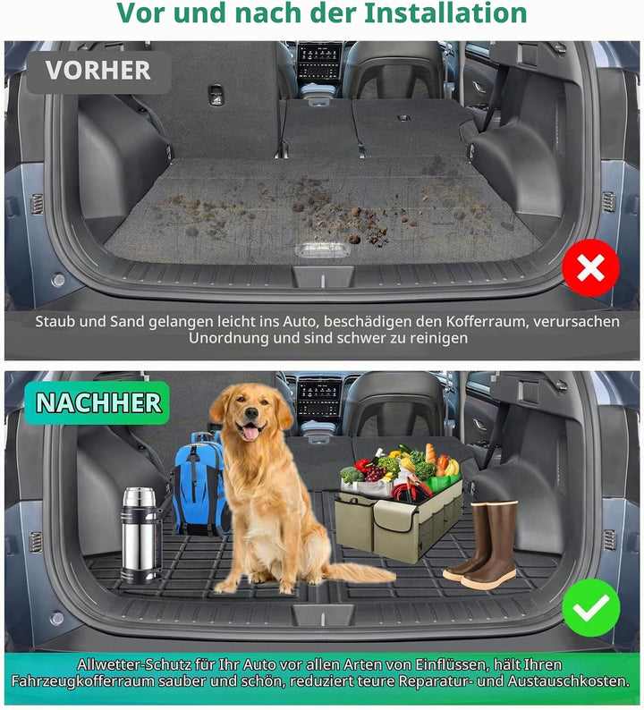 GAFAT Kompatibel mit Hyundai Tucson NX4 IV 2021-2024 2025 Kofferraummatte, Leicht zu Falten, Tucson