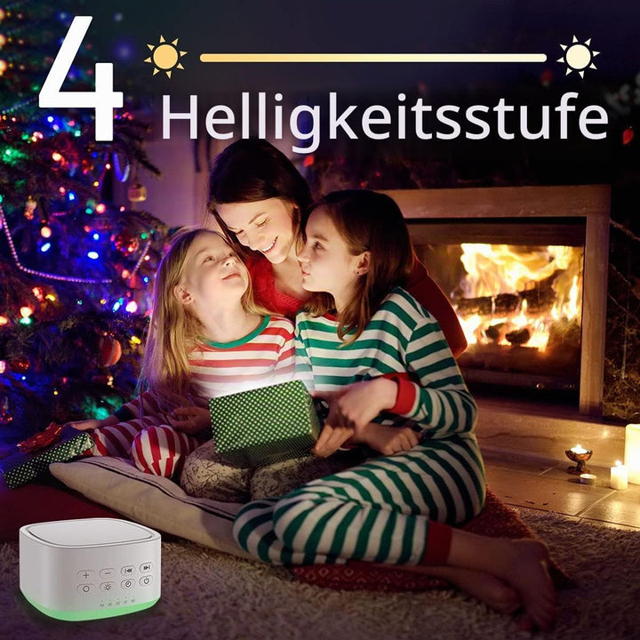 Magicteam Einschlafhilfe Weisses Rauschen mit 10 Farben Lichter und 25 Natürliche Berruhigen Klänge