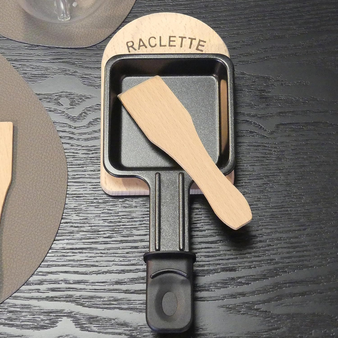 Kela Set 4teilig BAAR, Brettchen Holz 14 x 9,5 cm, Buchenholz, Zubehör Untersetzer, Raclette Parkpla