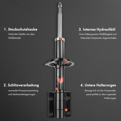 Frankberg 2x Stossdämpfer Vorderachse Kompatibel mit Jumper 1.9L-2.8L 1994-2006 Ducato 1.9L-2.8L 199