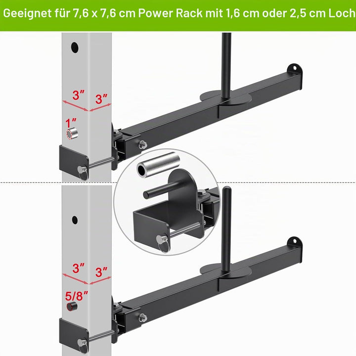 SELEWARE Gürtel Kniebeugenhebelarm Befestigung für 5,1 x 5,1 cm und 7,6 x 7,6 cm Power Cage, Squat R
