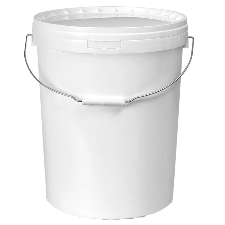 25 Liter Kunststoff Eimer mit Deckel & Metall Griff Arm, langlebig,,, strapazierfähig Bucket