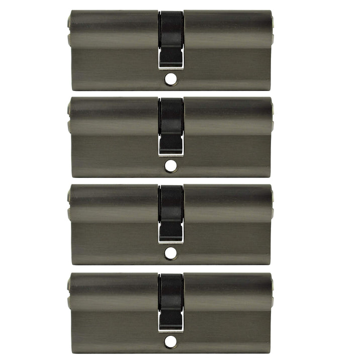 LÖWEN 60 mm 4x Zylinderschloss 30/30 Doppelzylinder gleichschliessend Massive Schliesszylinder inkl.