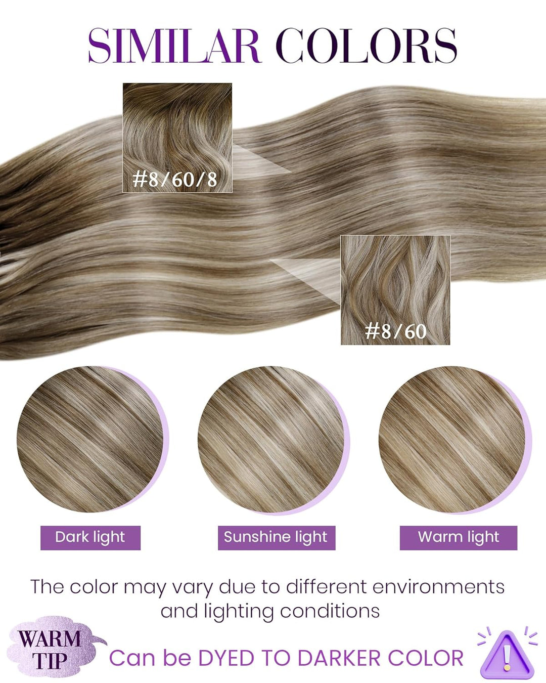 LaaVoo Bonding Echthaar Extension Balayage Blond U Tip Extensions Echthaar 55cm Keratin Extensions M