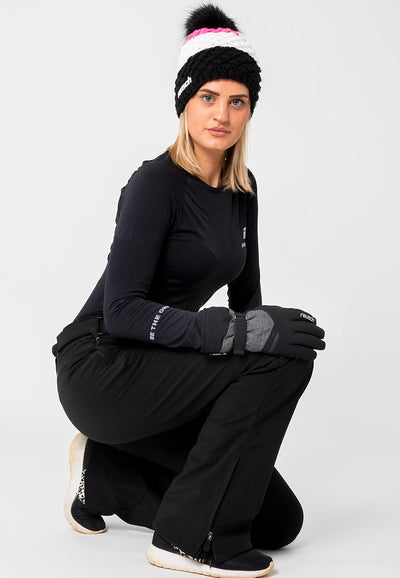 Reusch Damen Fingerhandschuhe Hellen R-TEX XT 7721 Black/Black Melange 8, 7721 Black/Black Melange 8