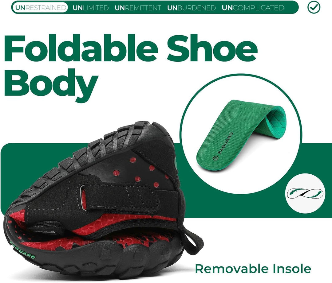 SAGUARO Barfussschuhe Herren Damen Outdoor Sport Fitnessschuhe Traillaufschuhe Gr.35-48 39 EU Rot, 3