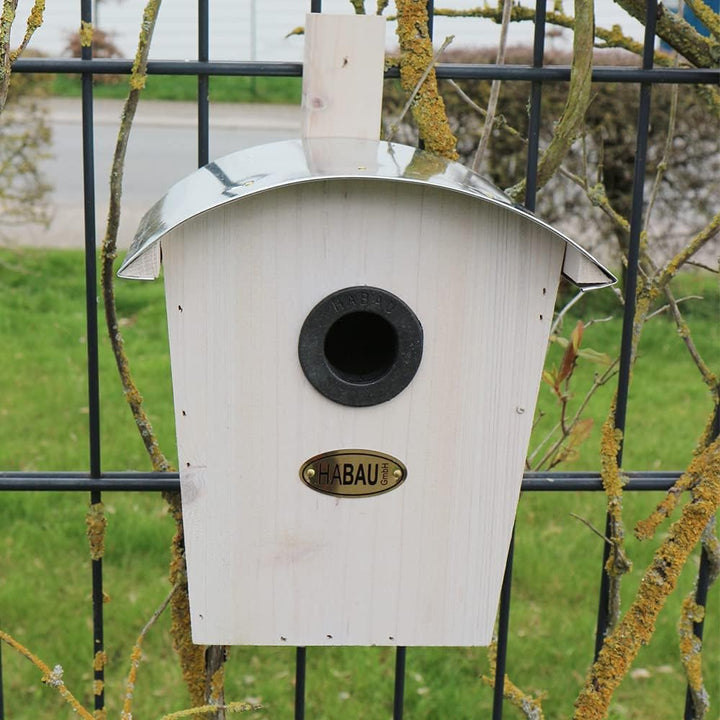Habau 2963 Nistkasten Runddach, weiss