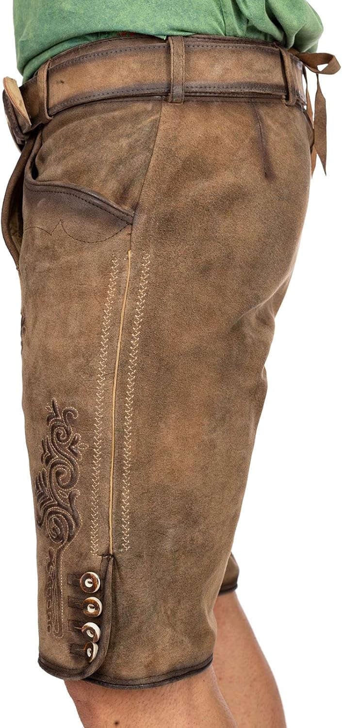 Maddox Herren Lederhose Ronn 56 Braun, 56 Braun