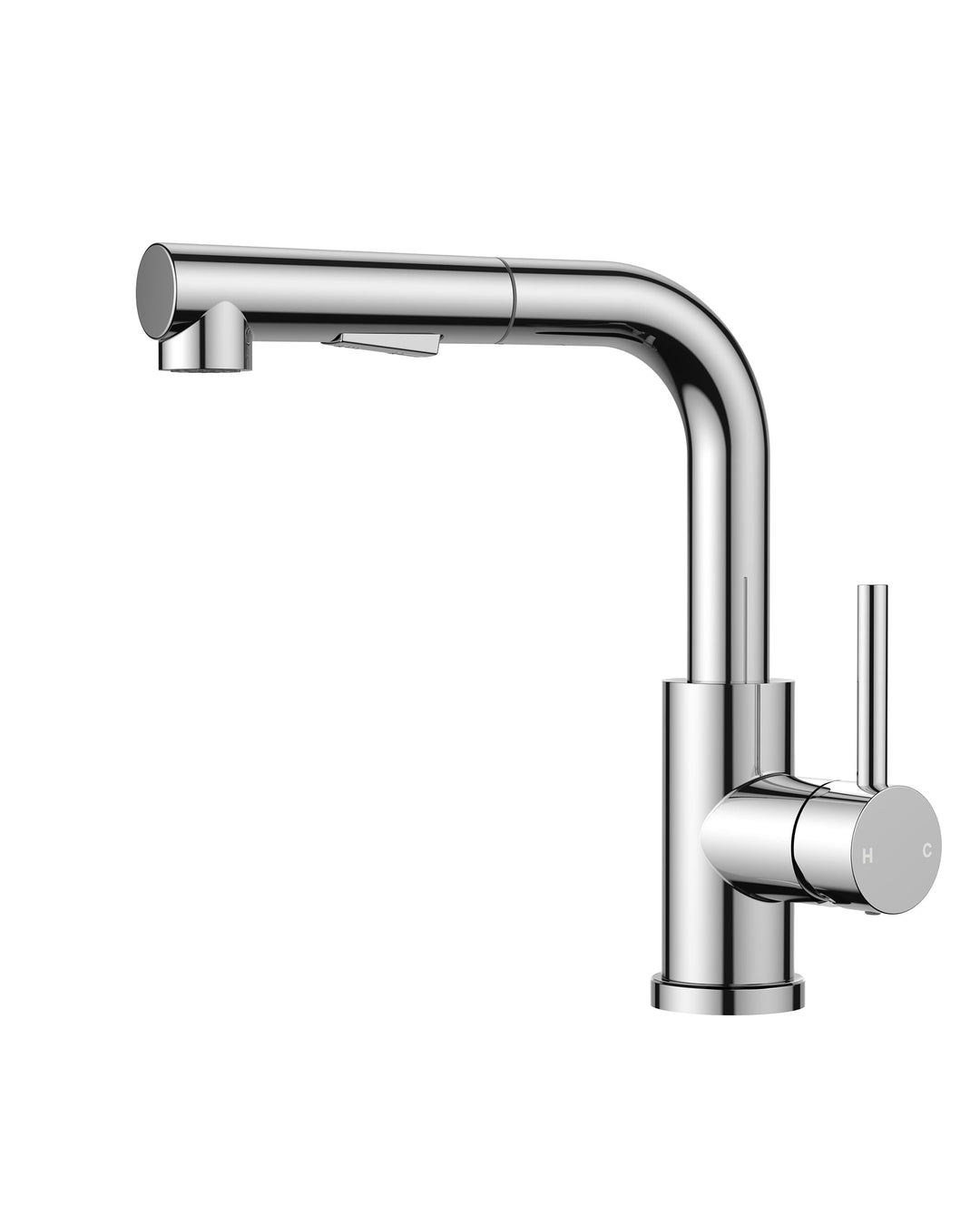 FORIOUS Wasserhahn Küche, Küchenarmatur Ausziehbar mit Brause, Spültischarmatur Küche, L-Förmiger Ed