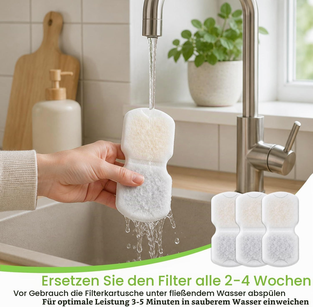 32 Stück Katzenbrunnen Filter, Ersatzfilterkartusche für Haustier Wasserspender Kompatibel Katzenbru