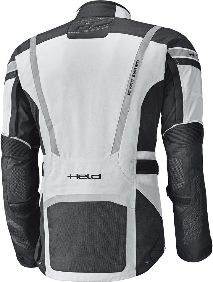 Held Hakuna II Damen Textiljacke - Wasserdicht - Atmungsaktiv - Viel Stauraum M grau schwarz, M grau