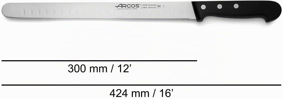 Arcos Serie Universal - Lachsmesser Fischmesser - Klinge Nitrum Edelstahl 300 mm - HandGriff Polyoxy
