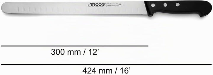 Arcos Serie Universal - Lachsmesser Fischmesser - Klinge Nitrum Edelstahl 300 mm - HandGriff Polyoxy