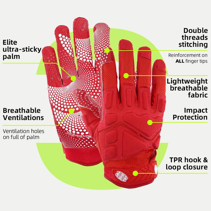Seibertron Pro 3.0 Elite Ultra-Stick Sports Receiver/Empfänger Handschuhe American Football Gloves J