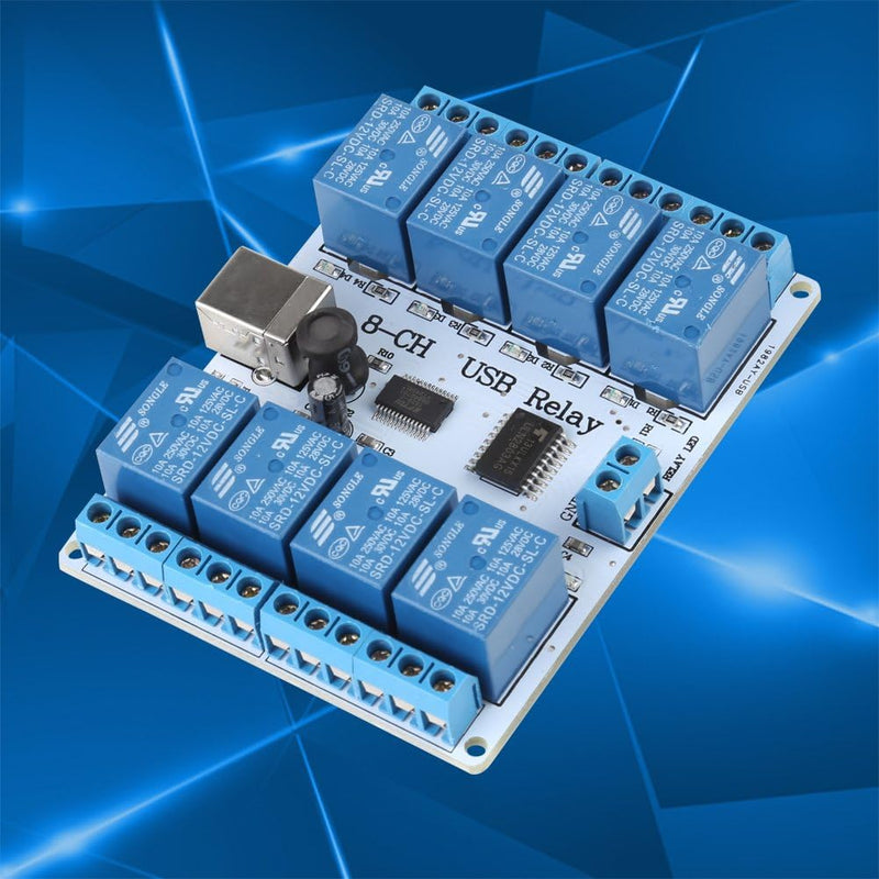 8-Kanal 12VDC Typ-B USB Relais Tafel Modul Regler zum Automatisierung Robotik MEHRWEG VERPACKUNG