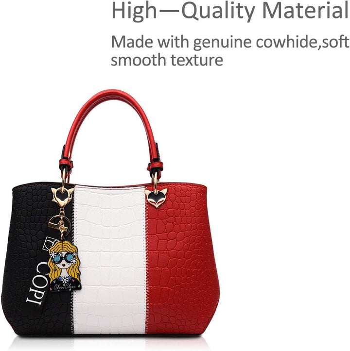 NICOLE &amp; DORIS Damen Handtasche Umhängetasche Henkeltasche Kuriertasche Elegant Damen Handtaschen mi