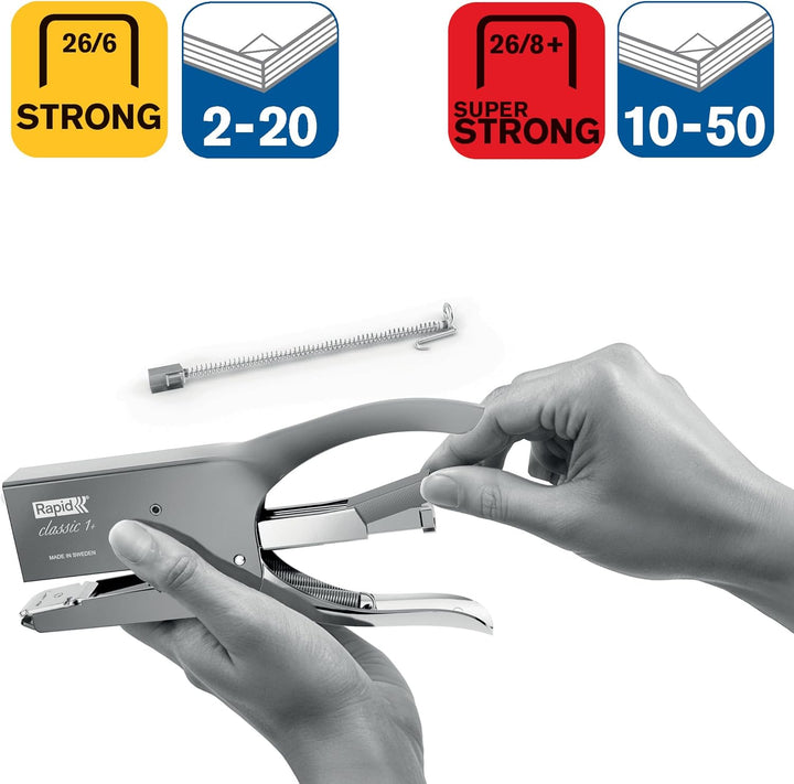 Rapid Retro Classic K1 Stapling Pliers for 26/6 and 26/8+ Staples - Fondant Blue Blau, Blau