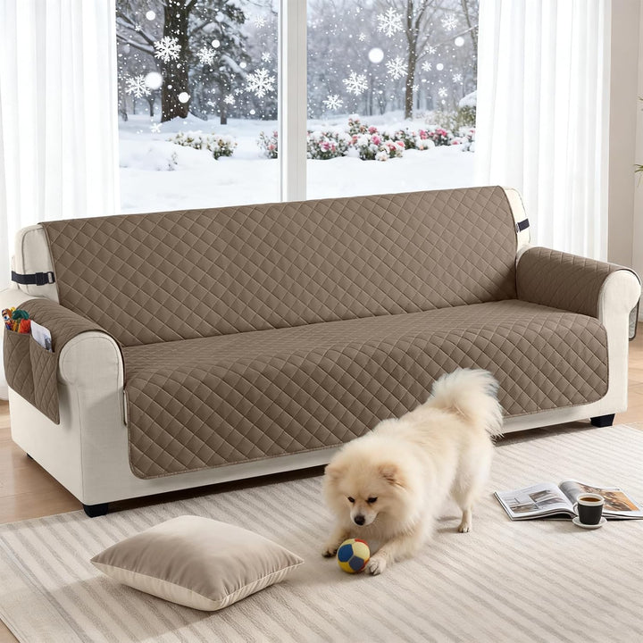 TAOCOCO Sofa Überzug, Sofabezug Wasserdicht Mit Gummiband，Wohnzimmer Anti-Rutsch Gepolsterter Sofasc