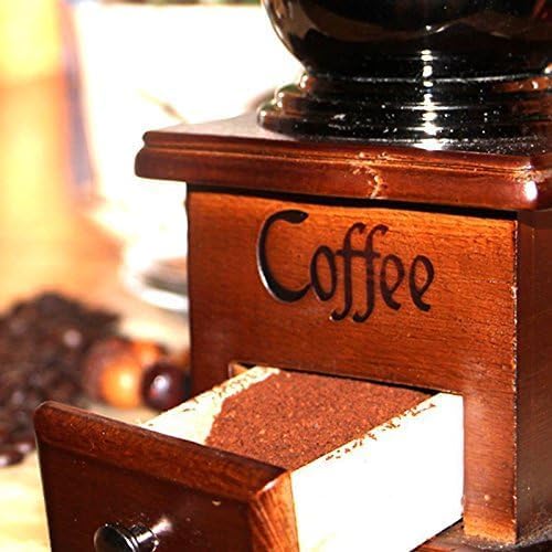 Manuelle Kaffeemühle im Vintage-Design mit Kurbel, konisches Mahlwerk aus Keramik, tragbar, von Zulu