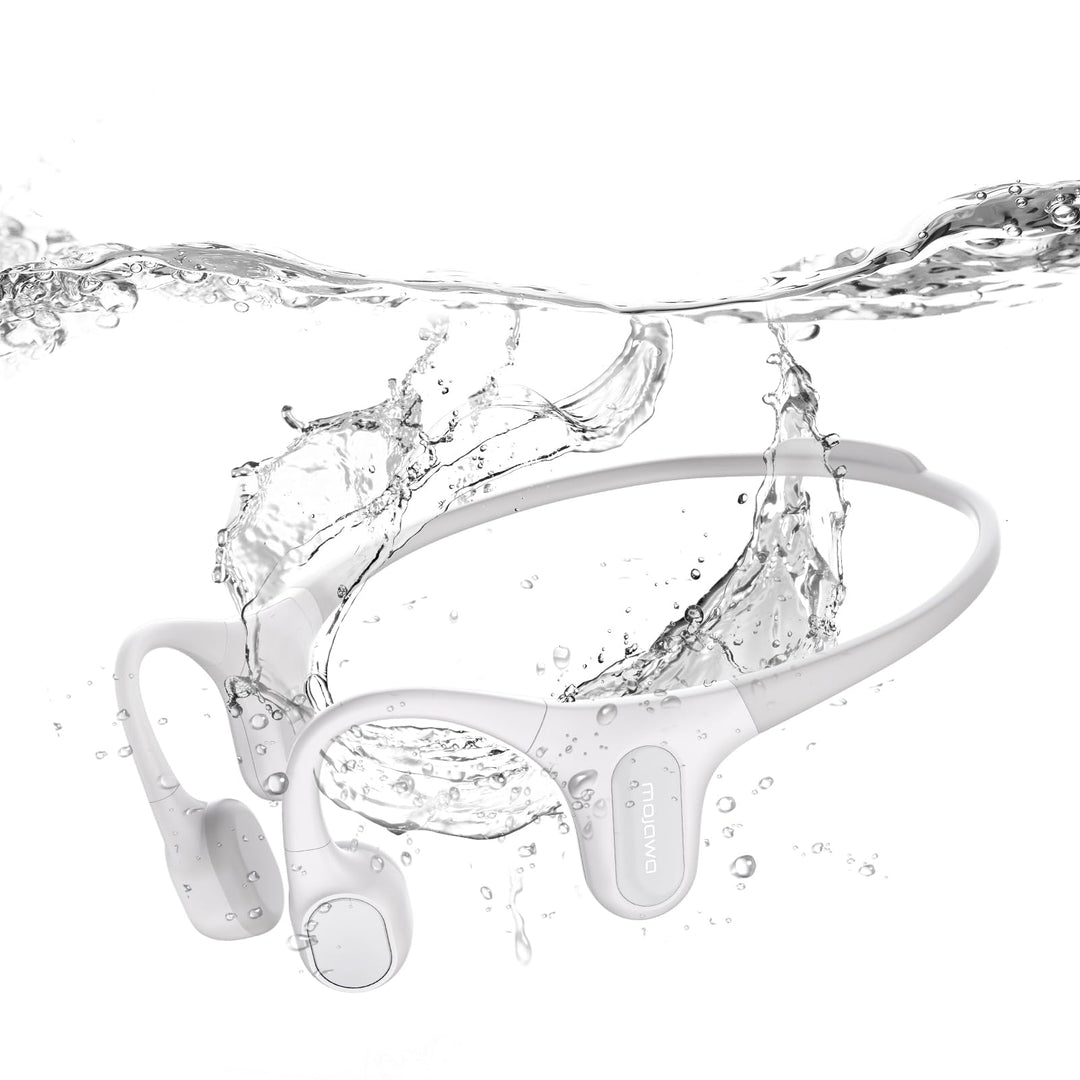 mojawa Run Plus Knochenschall-Kopfhörer, Open-Ear, Bluetooth 5.2, 32GB MP3, IP68 Wasserdicht, ENC-Mi