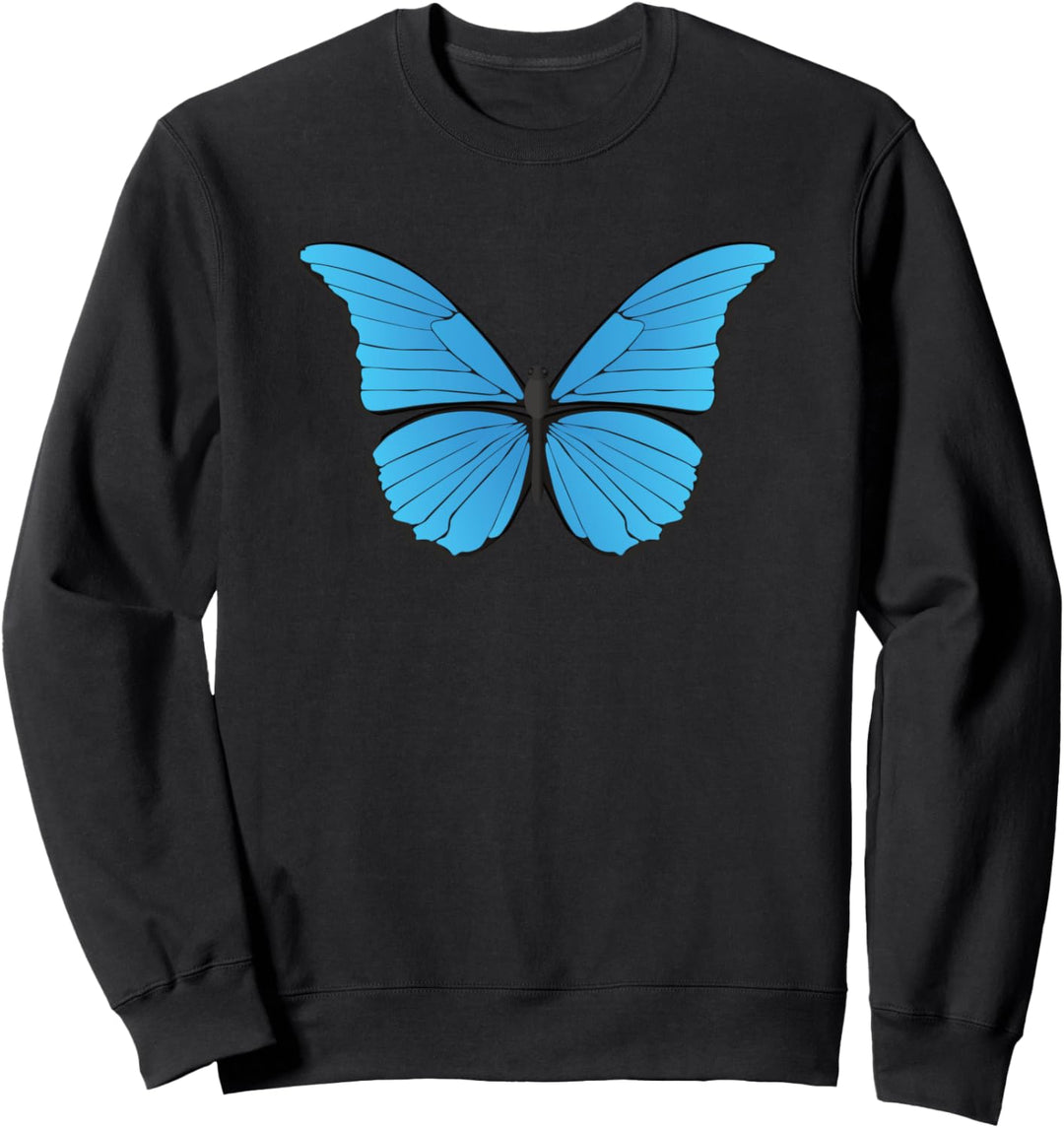 Blauer Schmetterling - Romantisches Design Sweatshirt