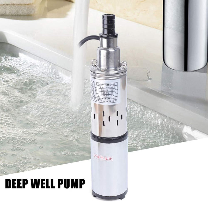 48V DC Tiefbrunnenpumpe 280W, Solar Tauchpumpe für Brunnen mit 17m Kabel, Edelstahl Wasserpumpe IPX8
