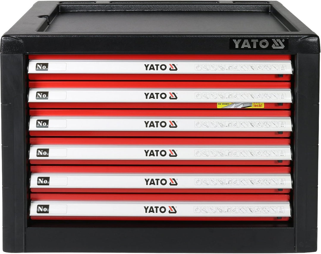 Yato YT-09155 Werkzeugkasten mit 6 Schubladen, Bunt