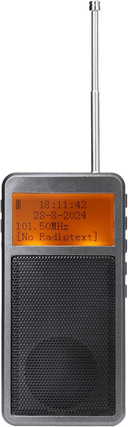 Raddy RF205 Tragbares FM Radio, Taschen-Mini-Radio mit BT 5,3 Verbindung, FM-zu-BT-Signalausgang, MP