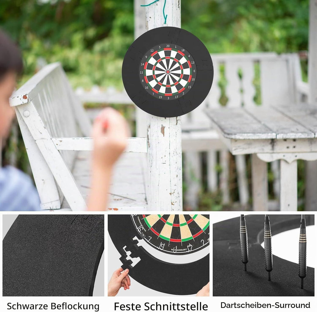 Dartscheibe Surround für Dart Schutz, 72 cm Durchmesser, für 45 cm Dartscheibe, Wandschutz Dartboard