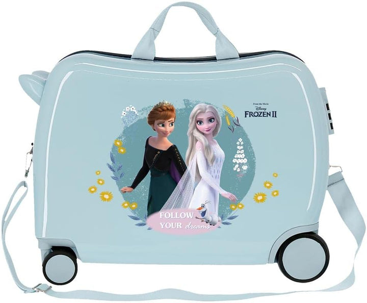 Disney Frozen Follow Your Dreams Kinderkoffer, Blau, 50 x 38 x 20 cm, starr, ABS, seitlicher Zahlenk