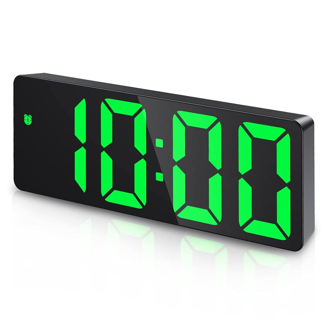Digitale Wecker, LED Uhr, Tischuhr mit Temperaturanzeige, Reisewecker, einstellbare Helligkeit, 12/2
