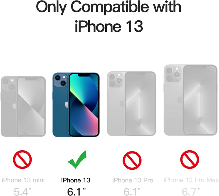 JETech Magnetisch Hülle für iPhone 13 6,1 Zoll Kompatibel mit MagSafe, Durchscheinende Matt Handyhül