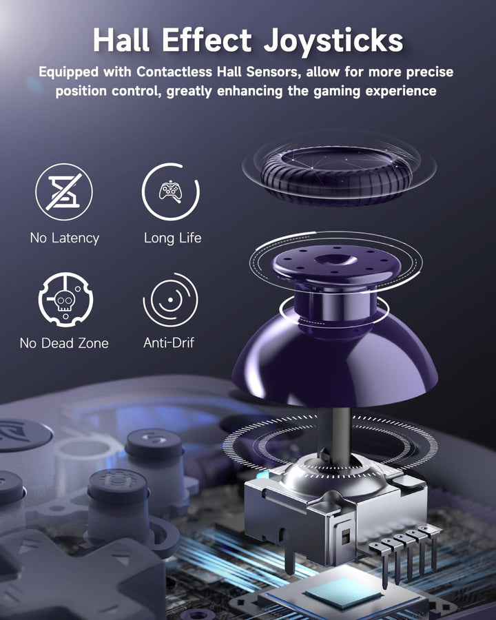 EasySMX X10 PC Controller mit Hall Triggers und Joysticks, Bluetooth Wireless Controller mit mechani