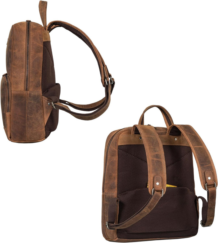 STILORD 'Friedrich' Business Rucksack Herren und Damen Leder Laptop Rucksack 15,6 Zoll Rucksack Lede