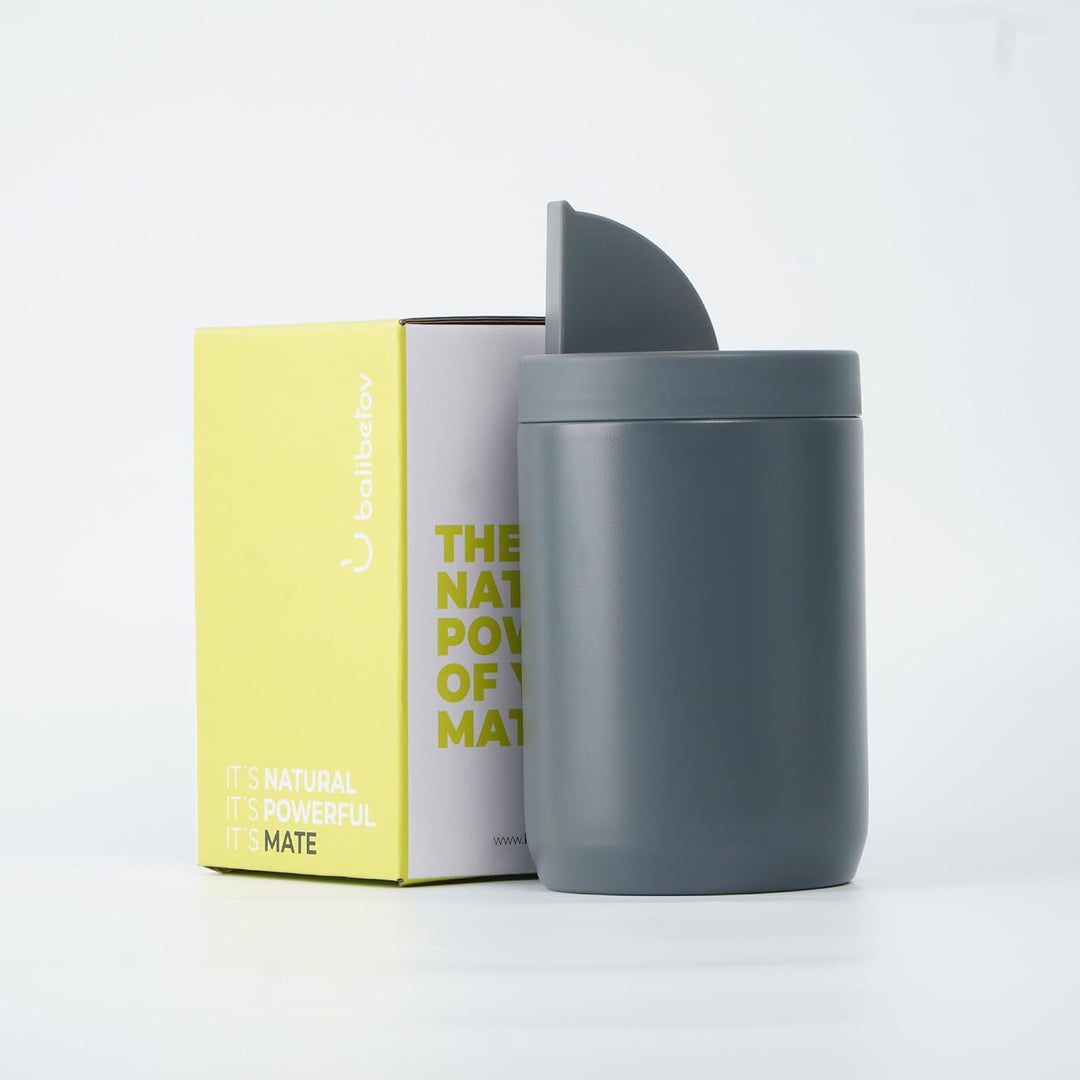 balibetov Yerba Mate-Behälter (Yerbero) mit AusgieÃƒŸer ââ‚¬â€œ Langlebige Behälter aus 304 Edelstah