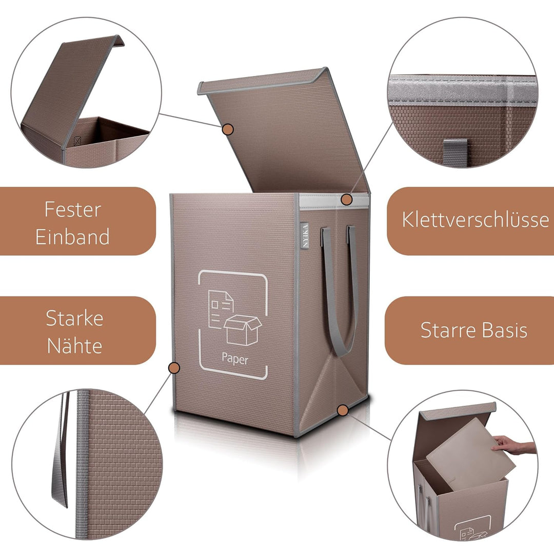 NYIKA Recycling System - Altglas Sammelbehälter - Pfandflaschen Aufbewahrung - Leergut Sammelbehälte